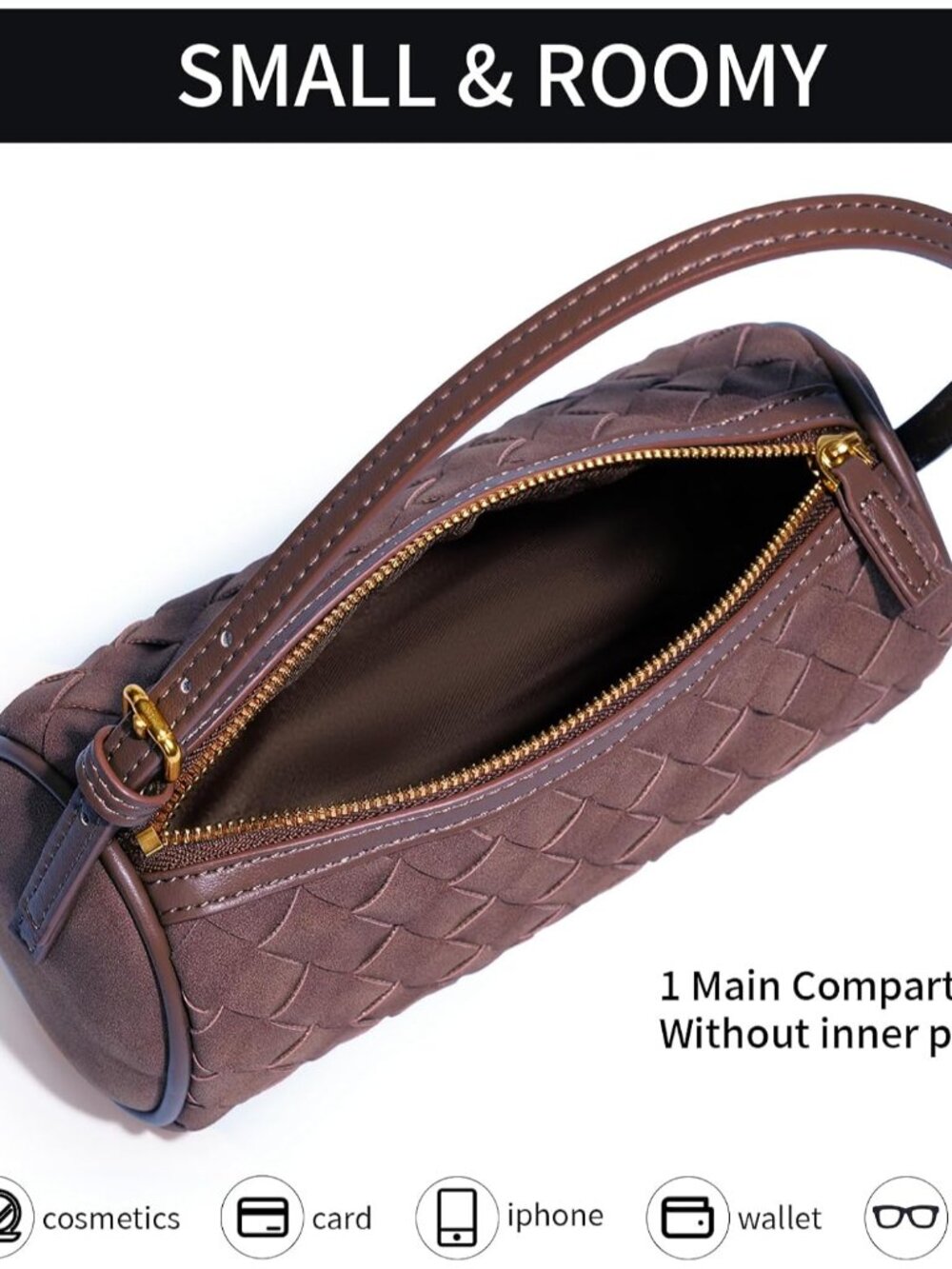 Mini Small Crossbody purses for women, Hobo Bags for Women, Suede Woven Shoulder - Picture 5 of 6